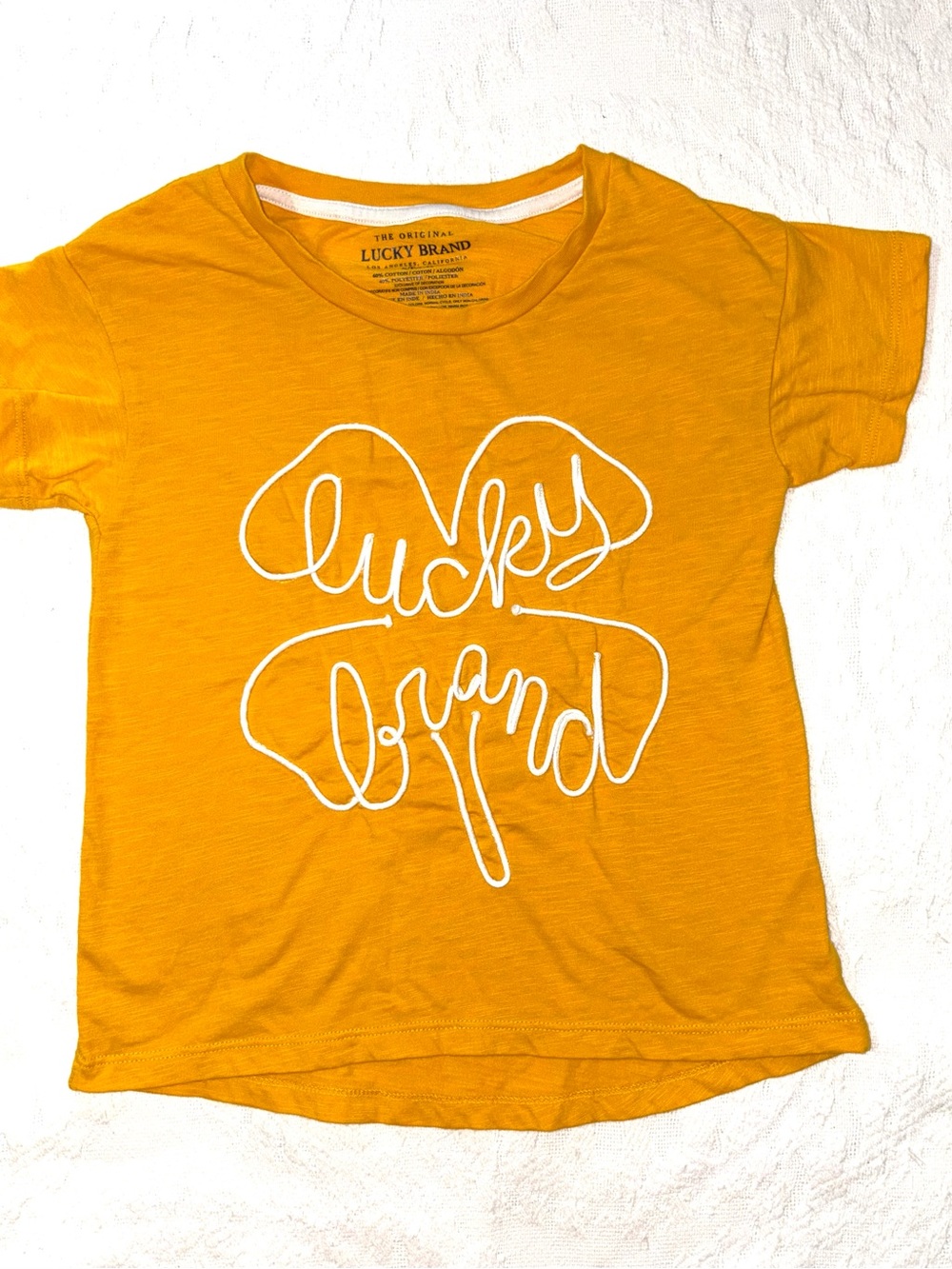 Lucky Brand Kids Orange-Yellow Graphic Tee